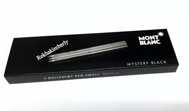 MontBlanc Ballpoint Pen SMALL Refills Mystery Black 3pcs/Box Germany 105156