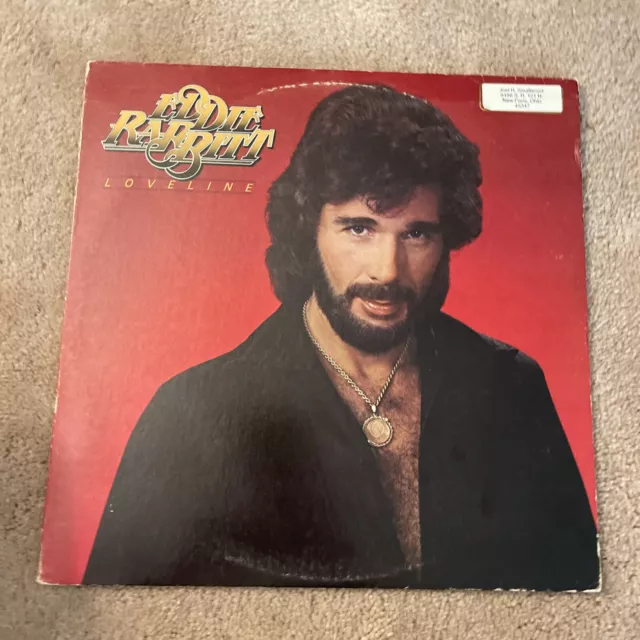 EDDIE RABBITT LOVELINE USED VINYL LP RECORD with poster