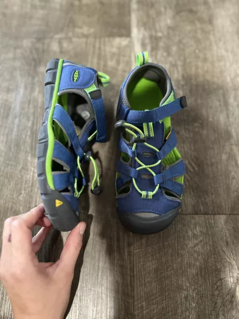 Keen Seacamp II CNX Blue Waterproof Sport Sandals 1014479 Big Kids Size 3