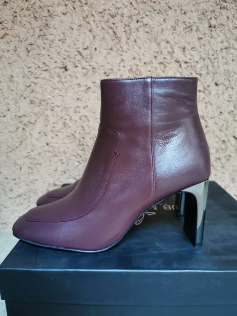 Escarpins CREEKS Marron Pointure 39 - Talon Bobine Moyen (5-7,5 Cm) - Cuir Et Tissu - Occasion Très Bon état