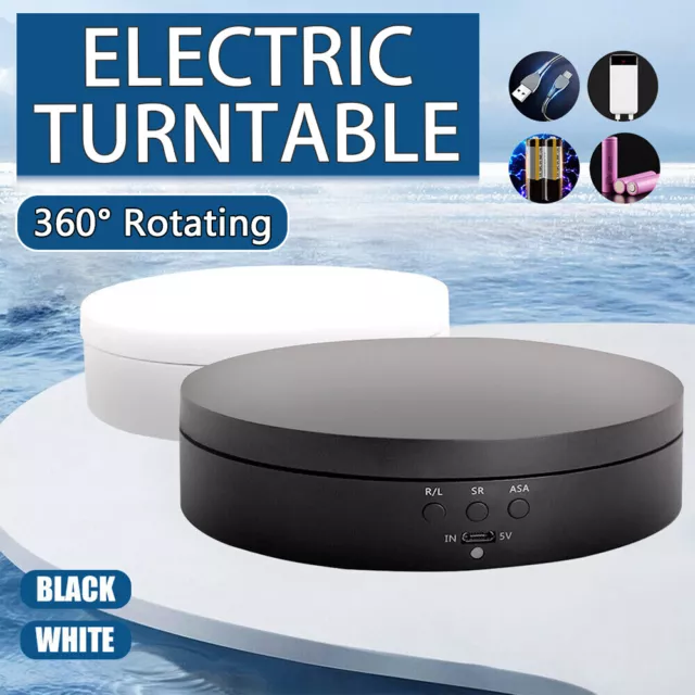 360° Rotating Electric Turntable Display Stand Jewelry Photography Show Holders