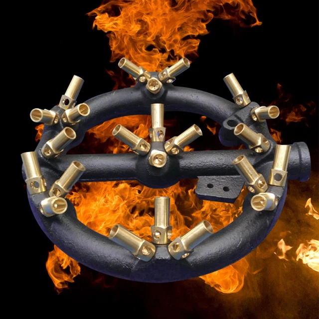 Round Shape Jet Burner Natural Gas 23 Heads Jet Burner Wok Burner Cast Iron 65mm