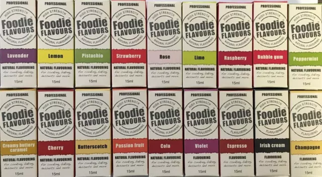 Foodie Flavours 15ml Natural Concentrated Flavourings