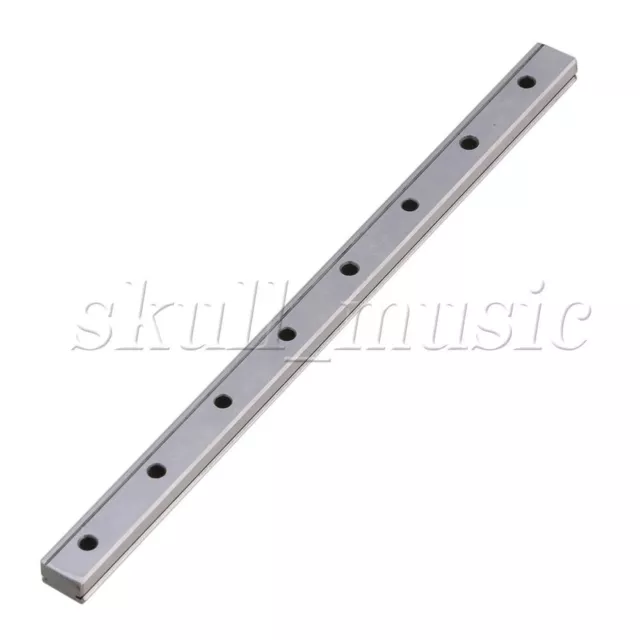 200 x 12 x 8mm Silver Bearing Steel MGN12 Linear Sliding Guide and Block