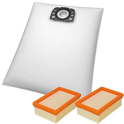 McFilter 10 sacs d'aspirateur compatibles avec Kärcher WD4, WD5, WD6, MV4, MV5,