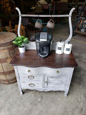 Antique Wash Stand Chalk Paint Refurbished / Coffee Bar