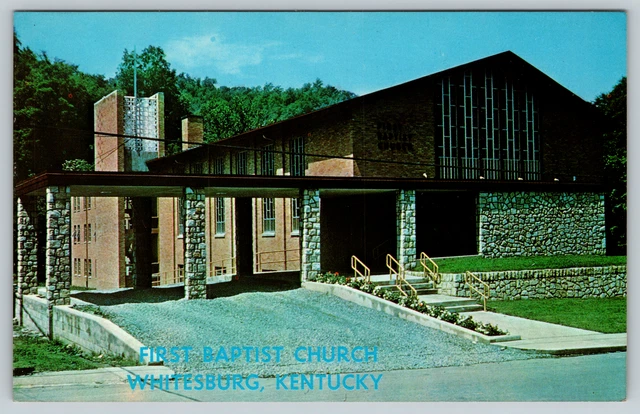 c1960s First Batptist Chruch Whitesburg Kentucky Vintage Postcard