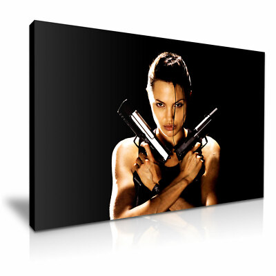 LARA CROFT TOMB Raider Angelina Jolie Poster Picture Print Canvas Wall