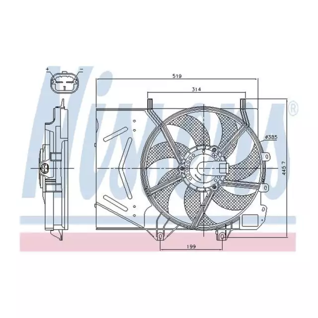 Fits Citroen C3 1.1 Genuine OE Quality Nissens Engine Cooling Radiator Fan