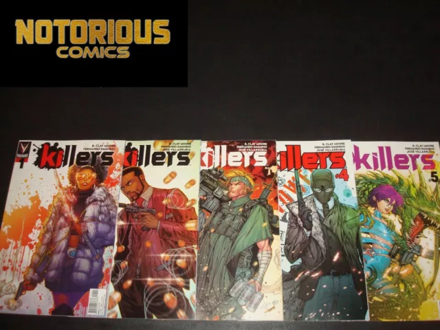 Killers 1-5 Complete Comic Lot Run Set Moore Valiant Collection