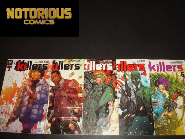 Killers 1-5 Complete Comic Lot Run Set Moore Valiant Collection