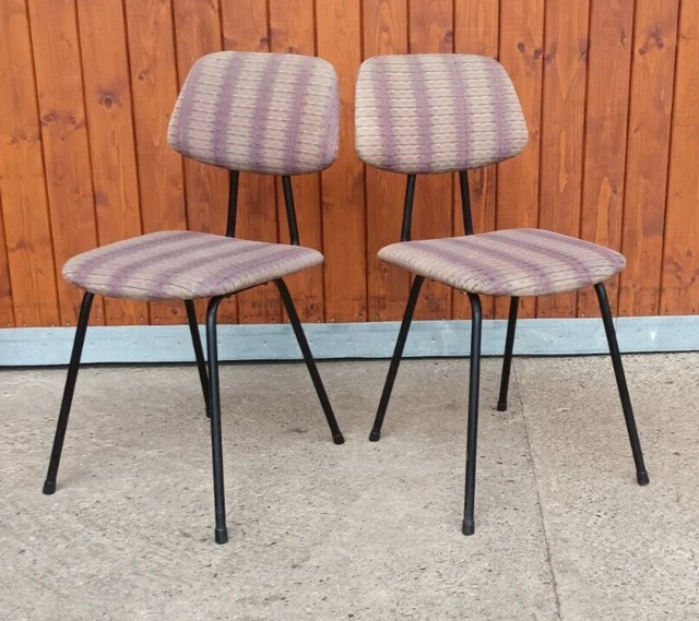 Silla Cromo de Comedor 70er Vintage Espacio Era Polsterstuhl Retro 1 / 2D