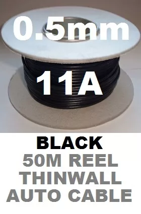 50M Auto Cable Reel 0.5Mm 12V 11A Car Vehicle Automotive Wire 16/0.2  50 Metres