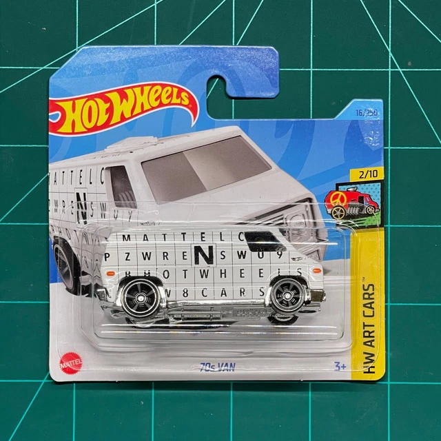 HOT WHEELS 2023 A Case Art Cars 70 Van Alphabet LKW/Kombiversand EUR 4