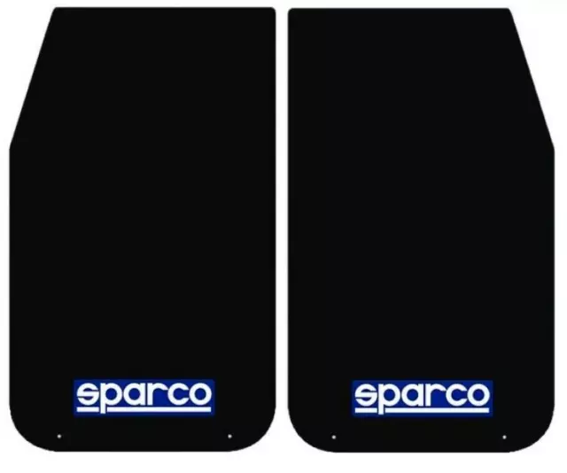 4 Sparco Car Mudflaps - Black - Wide Rally Sportsflaps