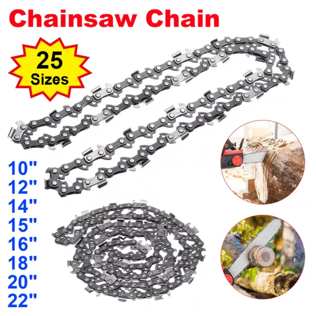 1Pc Chainsaw Saw Chain Blade Semi Chisel For 10" 12" 14" 16" 18" 20" 22 Inch Bar