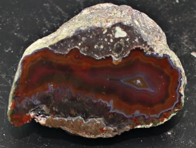 Laguna Agate Mexico 2.6oz 100g Purple/Reds Polished Glass Finish Thick!!