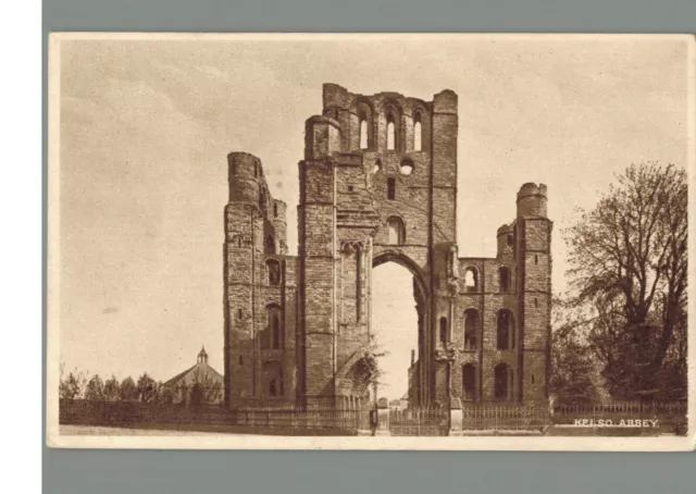 Kelso Abbey : Scotland : Vintage Postcard.