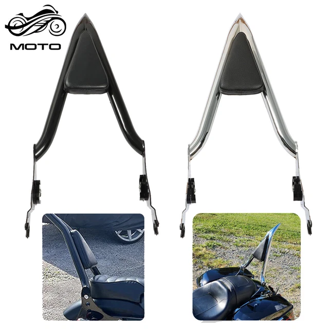 22" Black/Chrome Sissy Bar Backrest For Touring CVO Road Electra Glide Road King