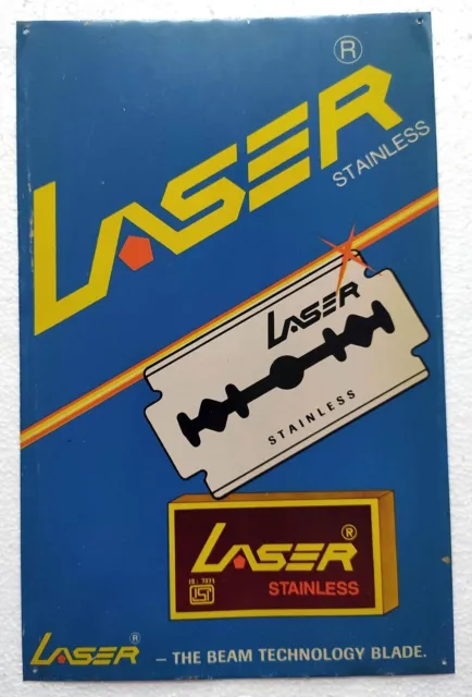 Laser Stainless Steel Blades Vintage Advertising Litho Tin Sign India