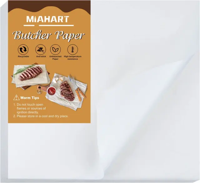 60 Pieces White Butcher Paper Thicken Disposable Butcher Paper Sheets 12 * 11 In