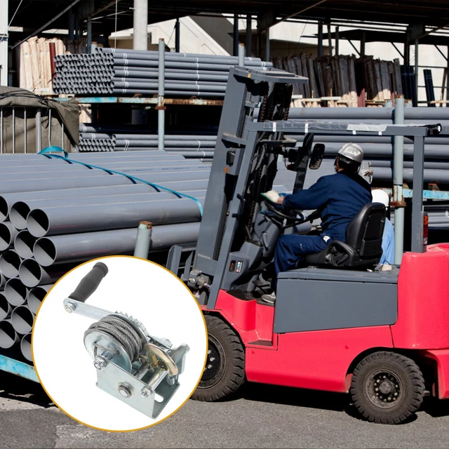 Verricello Manuale 1588 Kg Con Cintura Da 10 M – Argano Professionale Per Rimorchio, Barca E Cantieri