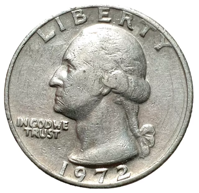 United States 1972 Coin Washington Quarter Dollar No Mint Mark