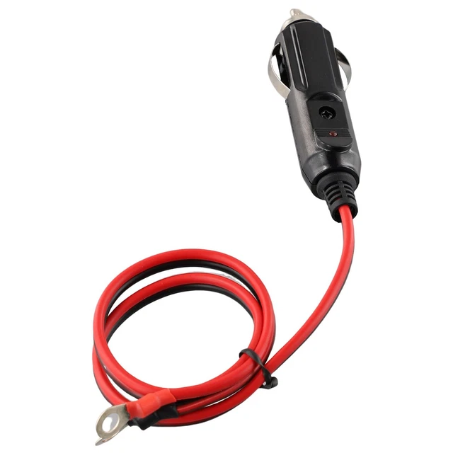 Cavo Alimentazione Accendisigari Chanzon 1,8m (6Ft) - Spina Maschio A Capocorda, 16 AWG, Fusibile 15A, Con LED
