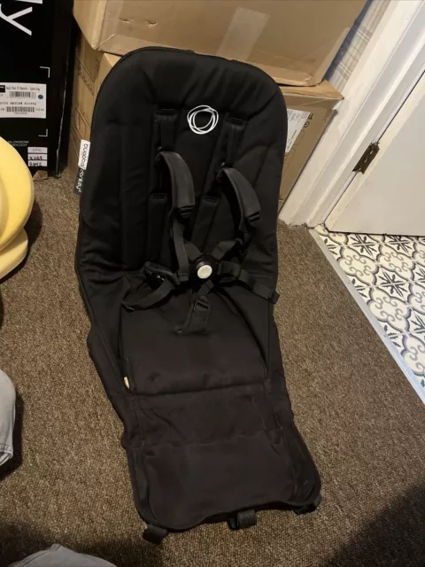 Bugaboo Donkey 2 Seat Fabric. 5 Point Comfort Harness. Black.