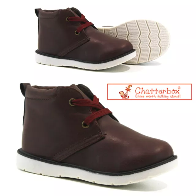 Jungen Kinder Chatterbox Stiefel Schnürer Winter Smart Freizeit Schule Knöchelschuhe Grösse