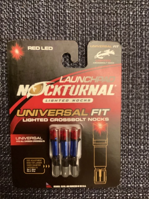 Nockturnal Launchpad Crossbow Lighted Nocks Red (Pack of 3) (NT775) BRAND NEW