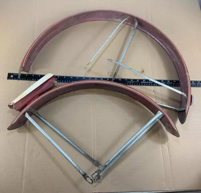 Vintage 50's Original Paint Fender Light Bicycle Cruiser Schwinn JC Delta Tire Vintage 50's Original Paint Fender Light Bicycle Cruiser Schwinn JC Delta Tire