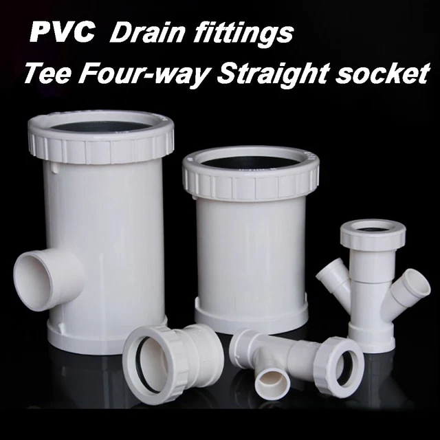 PVC DRAIN PIPE Fittings Pipe Expansion Joints Sewerage Pipes Tee Quick