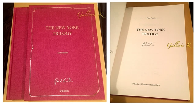 SIGNIERTES PAUL AUSTER New York Trilogie Manuskript 2018 Nummeriert Ltd