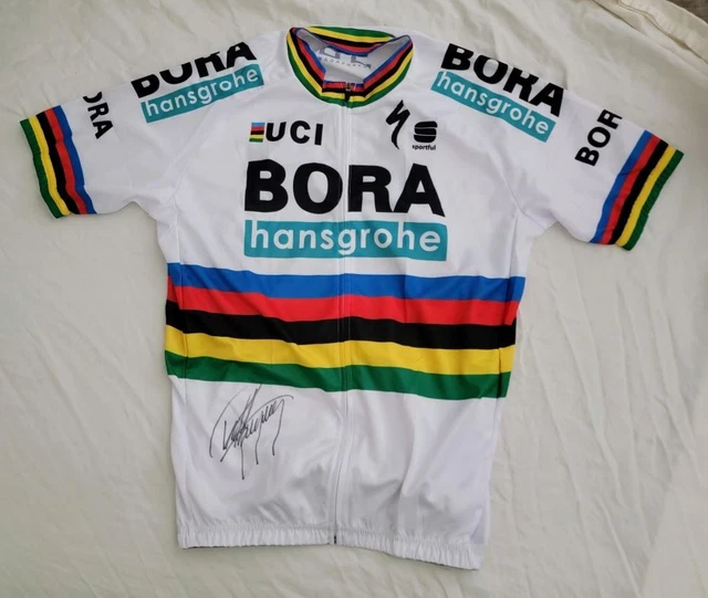 Peter Sagan signed 2018 World Champion Bora-Hansgrohe cycling jersey *PROOF* Peter Sagan signed 2018 World Champion Bora-Hansgrohe cycling jersey *PROOF*
