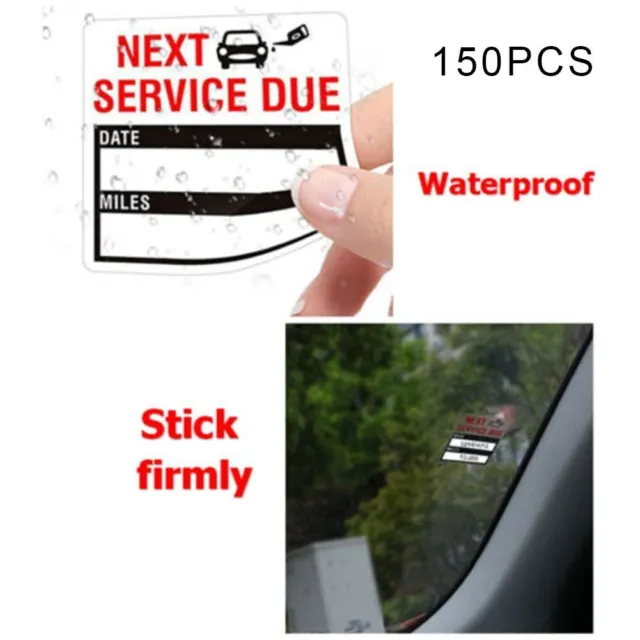 150 pz adesivo promemoria cambio olio servizio finestra chiara Lite Sticker Pack