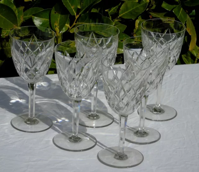 Baccarat - Service de 6 verres à vin rouge en cristal taillé, modèle Thorigny 2