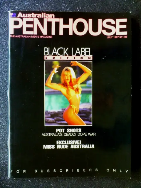 Australian " PENTHOUSE " Vintage BLACK LABEL Edition - MEN'S Magazine  - 1997 -