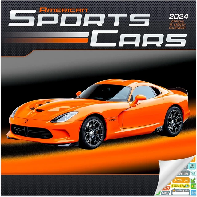 AMERICAN SPORTS CARS Calendar 2024 Deluxe 2024 Sports Cars Wall