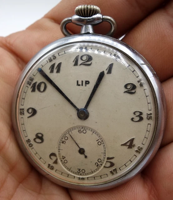 Montre Gousset Chronomètre LIP - Cadran 24h - Modèle Très Rare - Occasion