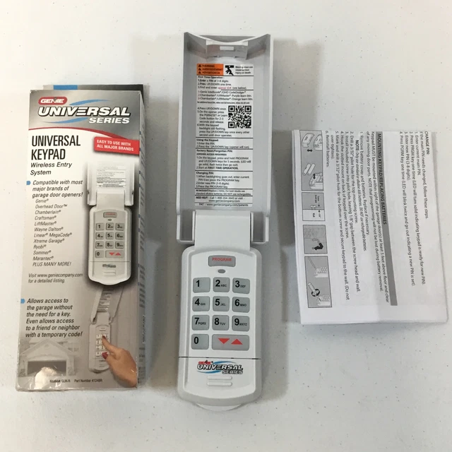GENIE GUKR WIRELESS Garage Door Opener Flip Keypad Entry For Universal