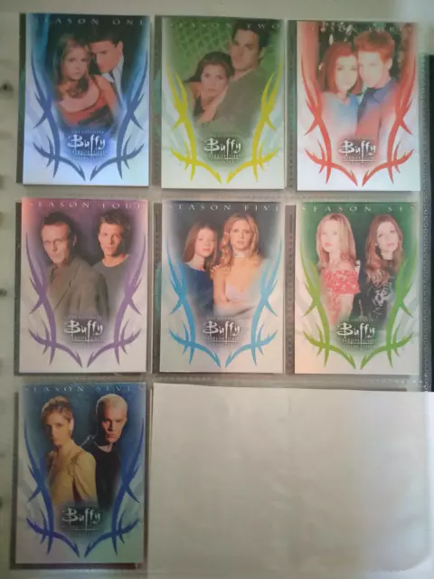 Buffy The Vampire Slayer The Ultimate  Collecton Set Of 7 Promo Trading Cards