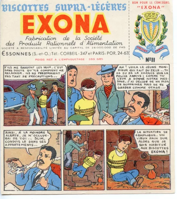 Buvard Publicitaire Biscottes Exona / Bande Dessinee N° 11