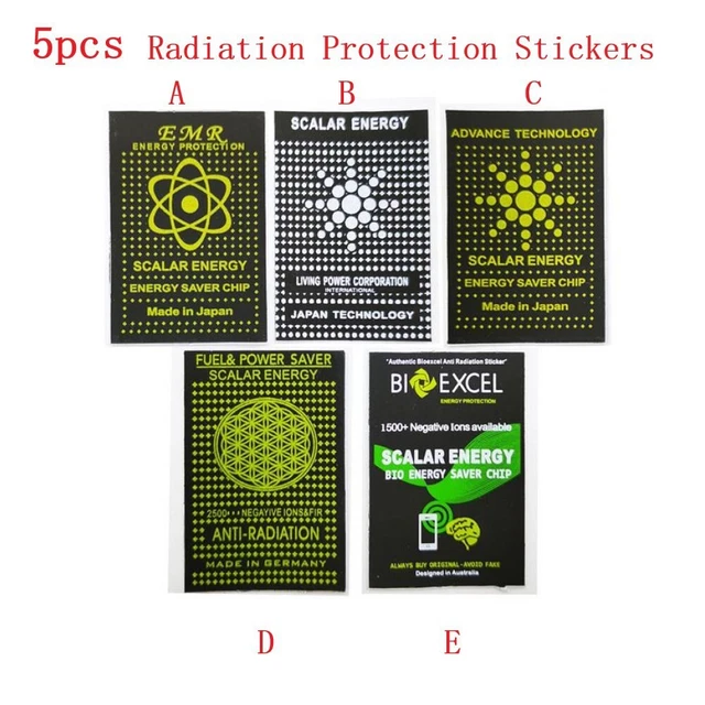 Potente adesivo di protezione emf 5G antiradiazioni campi elettromagnetici set di energia scalare da 5