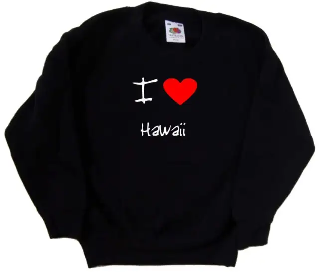 I Love Heart Hawaii Kids Sweatshirt