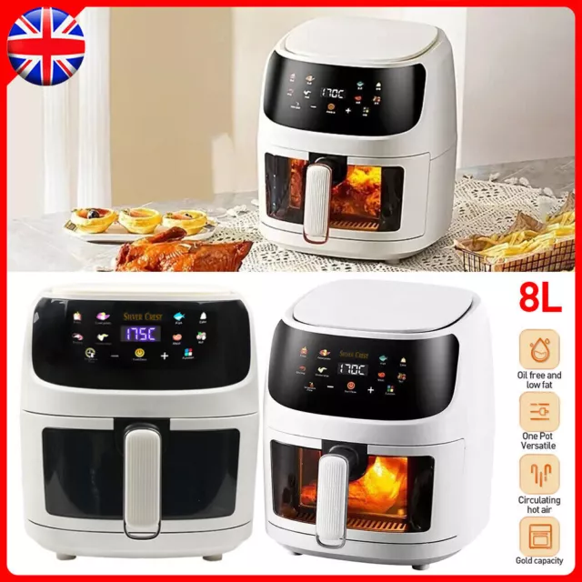 Air Fryer 8L Digital Visible Oven 2400W Oil Free Low Fat Healthy Frying Cooker