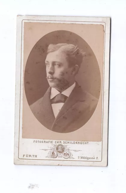 CDV Foto Herrenportrait - Fürth um 1880