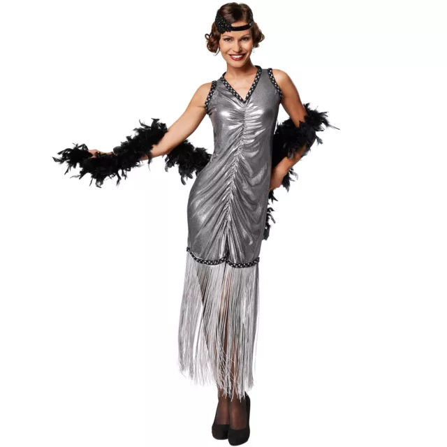 Frauenkostüm Charleston Broadway 20er Jahre Kleid Karneval Fasching Halloween