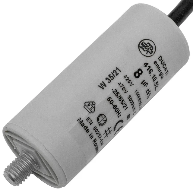 Lumonic Anlaufkondensator 416.10.61-oB Kabel | Motorkondensator 60µF 400V 50x119mm | Kondensator mit isoliertem Kunststoffgehäuse 60uF Lumonic Anlaufkondensator 416.10.61-oB Kabel | Motorkondensator 60µF 400V 50x119mm | Kondensator mit isoliertem Kunststoffgehäuse 60uF