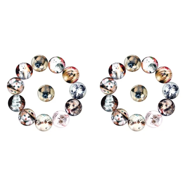 aus Glas mit flacher Rückseite 2x Flatback Dome Flache Rückseite Caboc